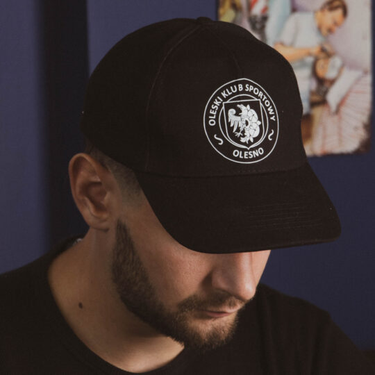 Czarna Czapka z daszkiem - Shark x OKS Olesno