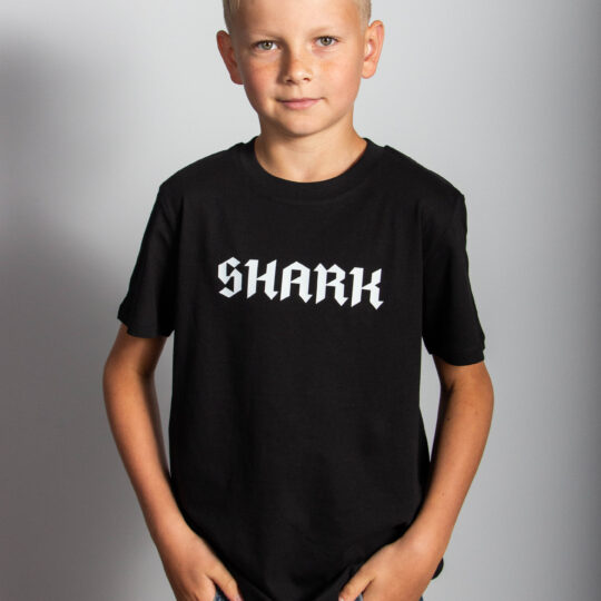 Czarny T-shirt (dziecięcy) - Shark logo