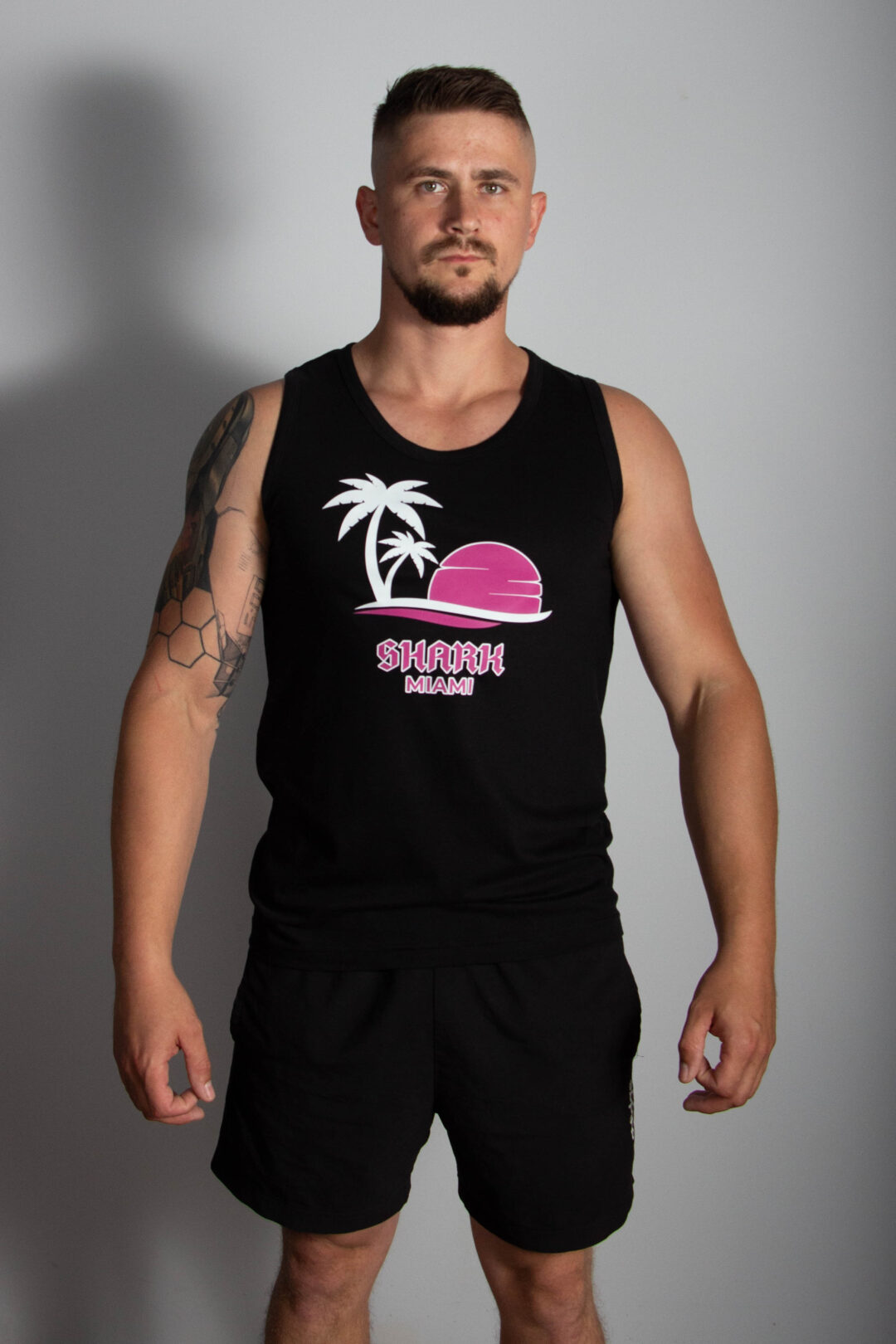 Czarny Tank-top - Shark Miami